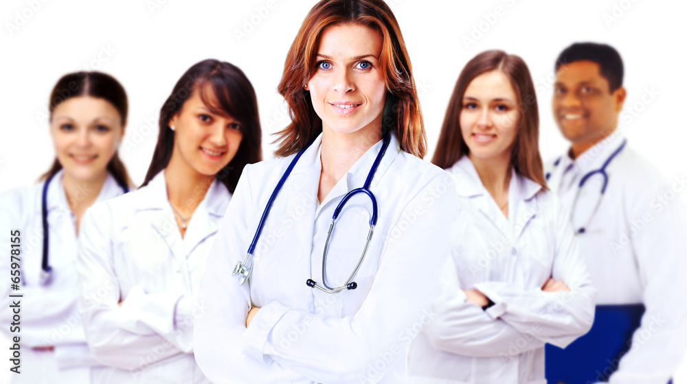 smiling hospital colleagues standing together smiling hospital colleagues standing together