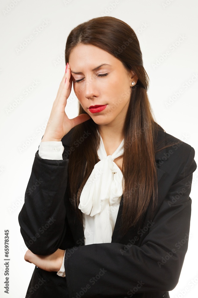 A portrait of a young disappointed business woman A portrait of a young disappointed business woman