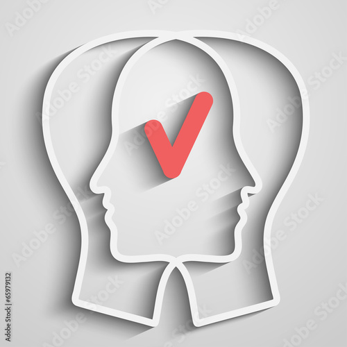 head with agree sign