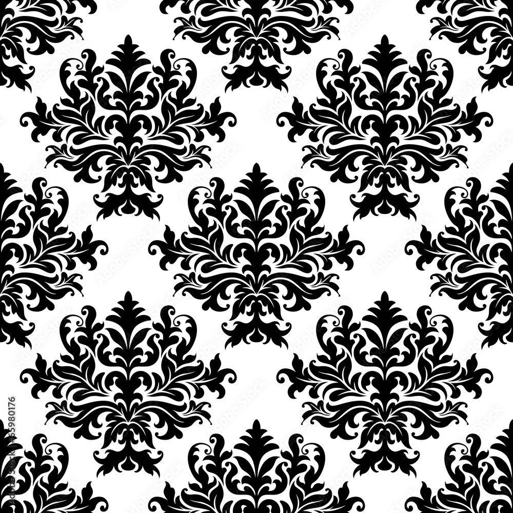 Damask seamless floral pattern Damask seamless floral pattern