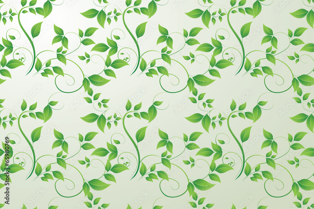 green leaves seamless background