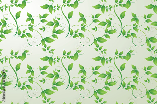 green leaves seamless background