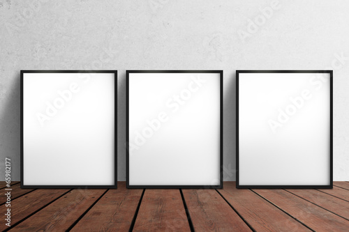 three blank poster