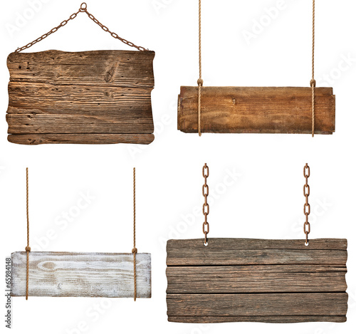 wooden sign background message rope chain hanging photo