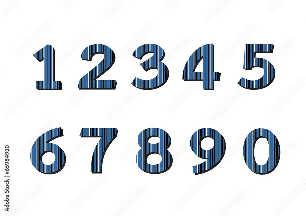Numbers set. illustration Numbers set. illustration