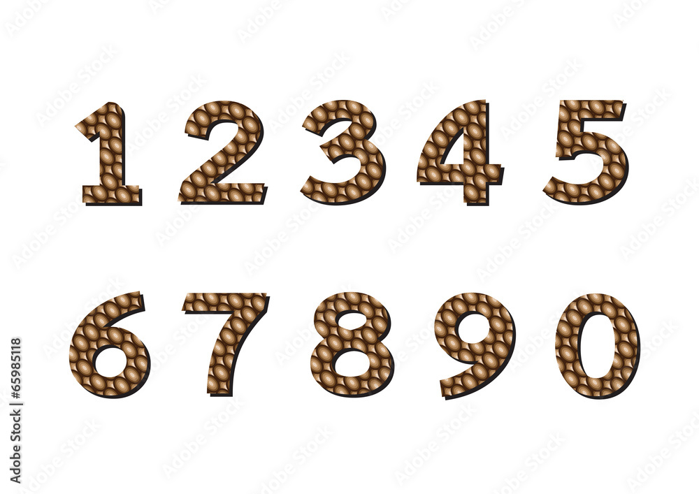 Numbers set. illustration Numbers set. illustration