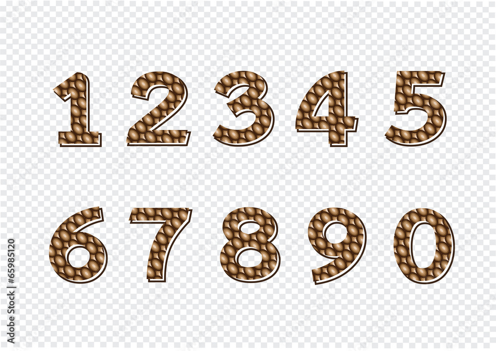 Numbers set. illustration Numbers set. illustration