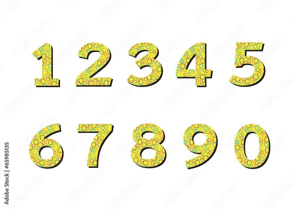 Numbers set. illustration
