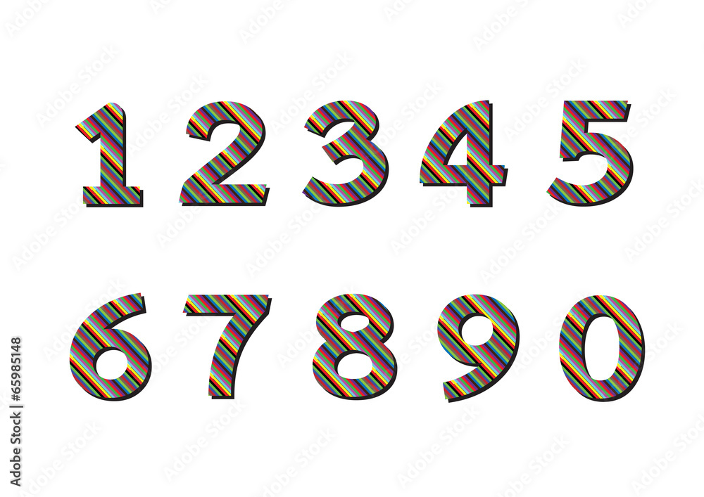 Numbers set. illustration Numbers set. illustration