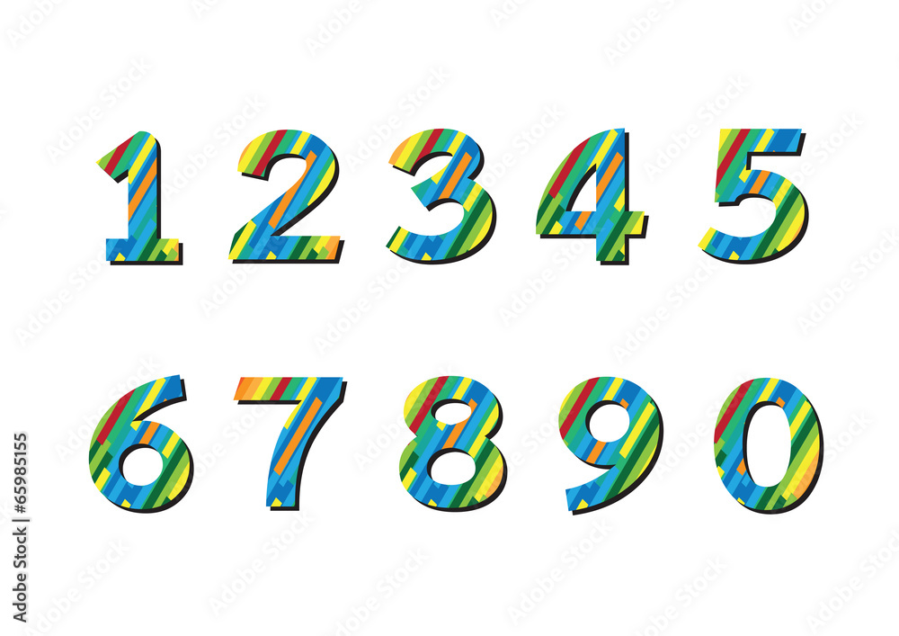 Numbers set. illustration Numbers set. illustration