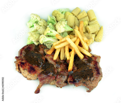 picy pork steak with black pepper
