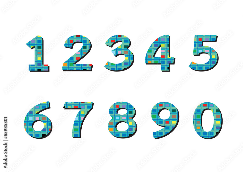 Numbers set. illustration Numbers set. illustration