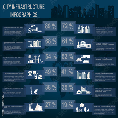 Set of elements infrastructure city, vector infographics