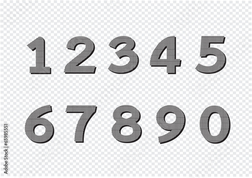 Numbers set. illustration