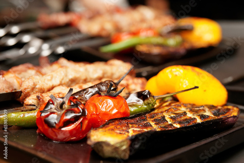 Fototapeta Naklejka Na Ścianę i Meble -  Meat and grilled vegetables
