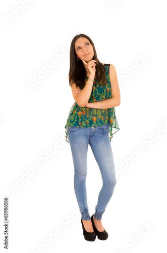hispanic confident woman standing up. © Fotos 593