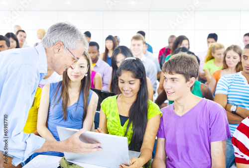 The Large Group of Student in The Lecture Hall photo