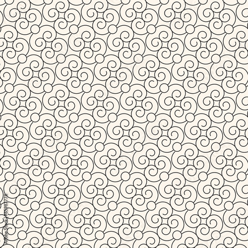 Seamless vector lines with curve pattern background