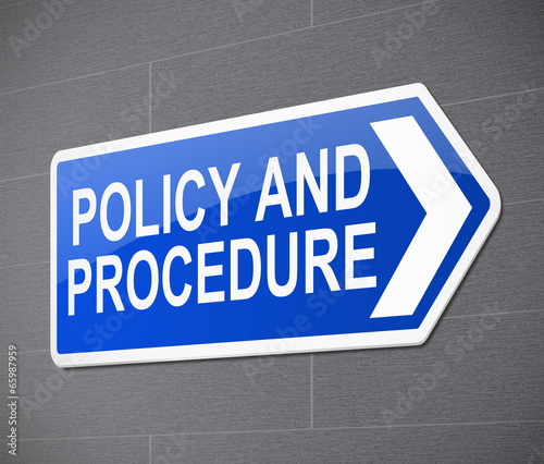 Policy and procedure concept. © creative soul