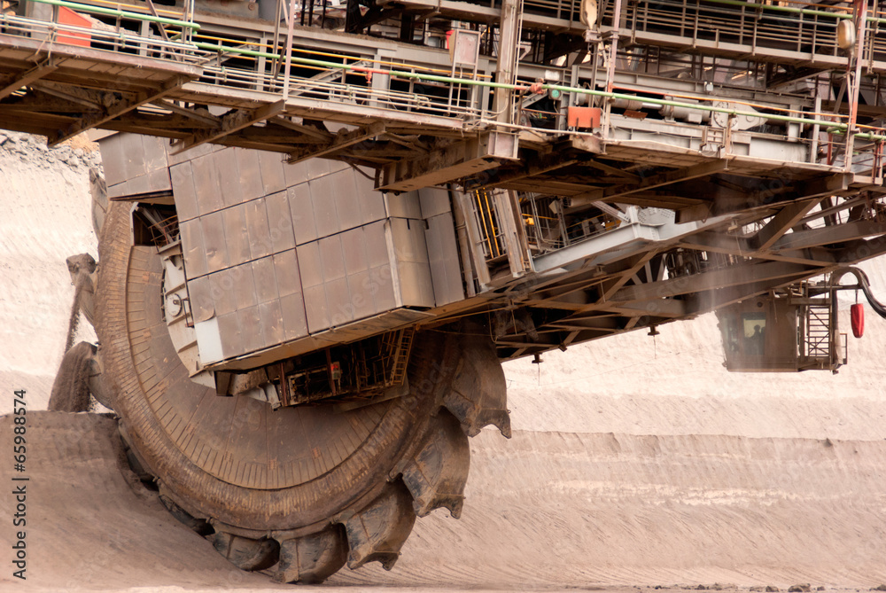 One of the world's largest excavators digging lignite One of the world's largest excavators digging lignite