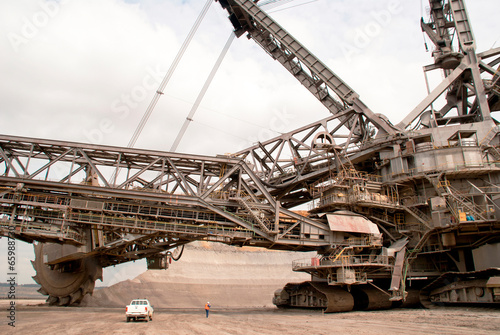 Canvas Print One of the world's largest excavators digging lignite