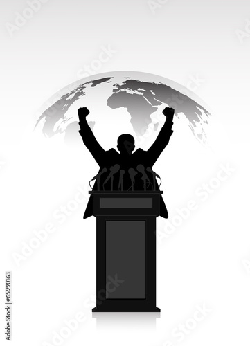 silhouette of the person among public