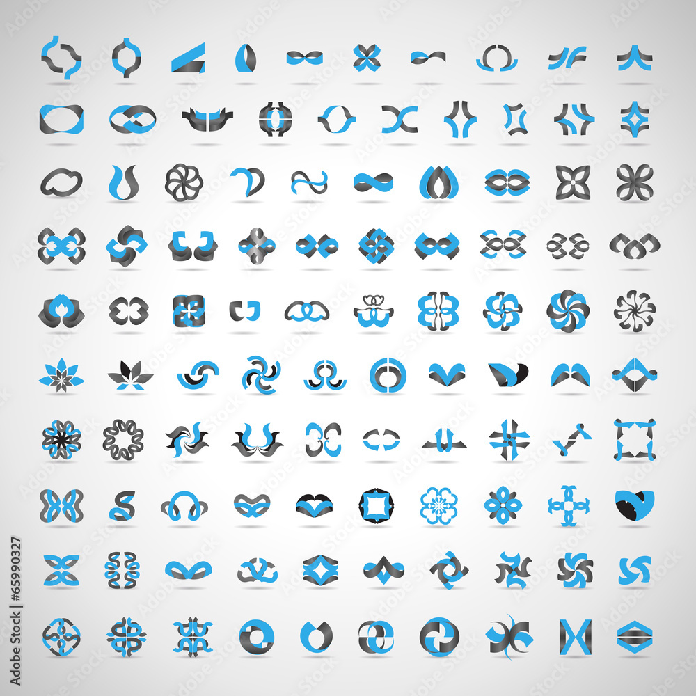 Unusual Icons Set - Isolated On Gray Background Unusual Icons Set - Isolated On Gray Background