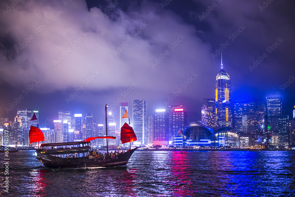 Naklejka premium Hong Kong, China