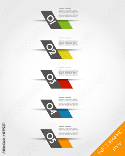 colorful fast oblique infographic stickers