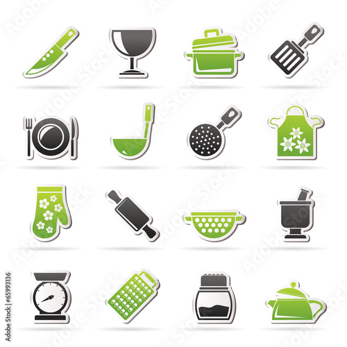 Cooking Equipment Icons  - vector icon set