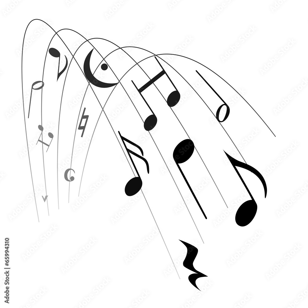 Fototapeta premium Notenschlüssel Noten Musik Vektor