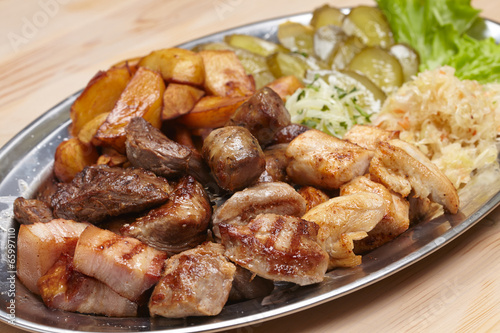 meat with cabbage and potatoes