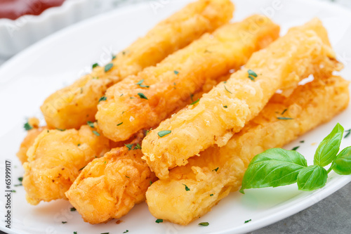 Fried cheese sticks