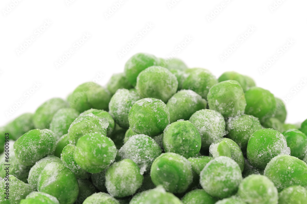 Frozen green peas. Frozen green peas.