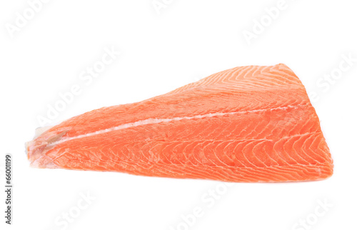 Raw salmon fillet.