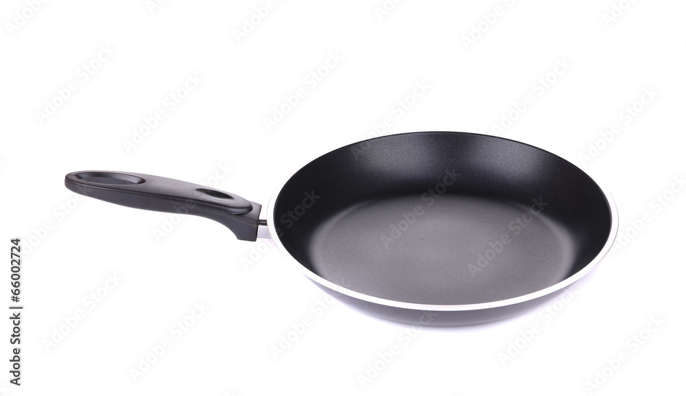 Black metal frying pan. Black metal frying pan.