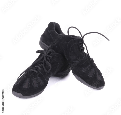 Black dance sneakers.