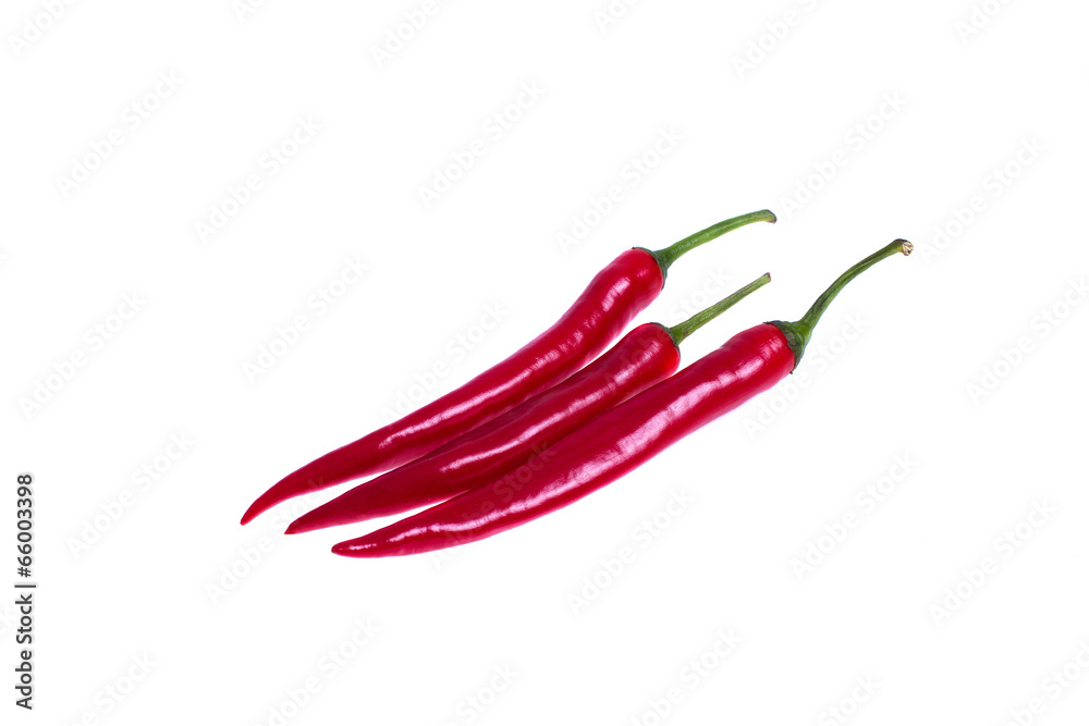Isolated three chili pepper Isolated three chili pepper