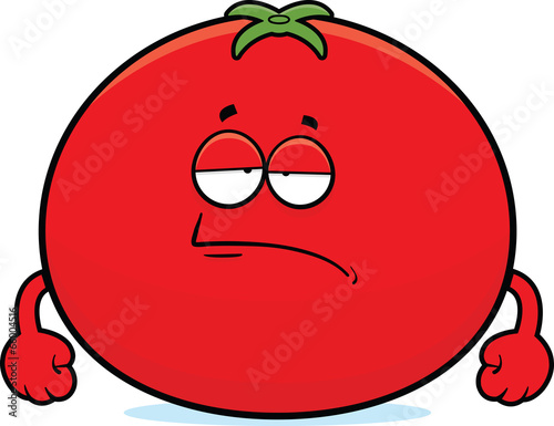 Cartoon Tomato Tired