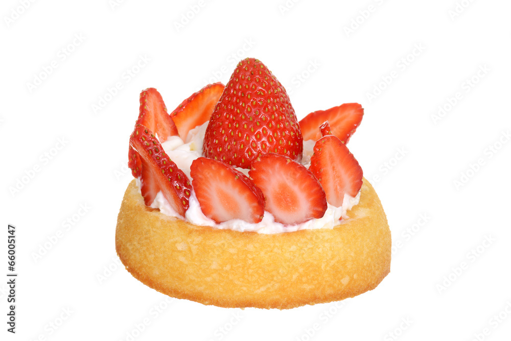 Fototapeta isolated strawberry shortcake