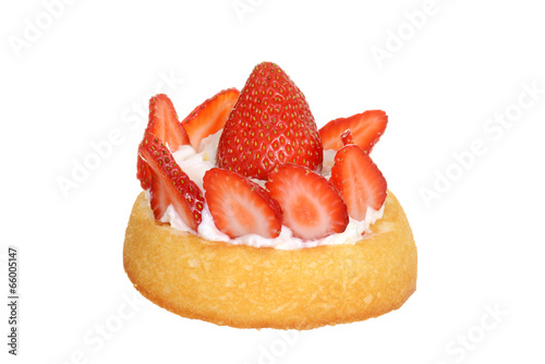 Obraz na plátne isolated strawberry shortcake