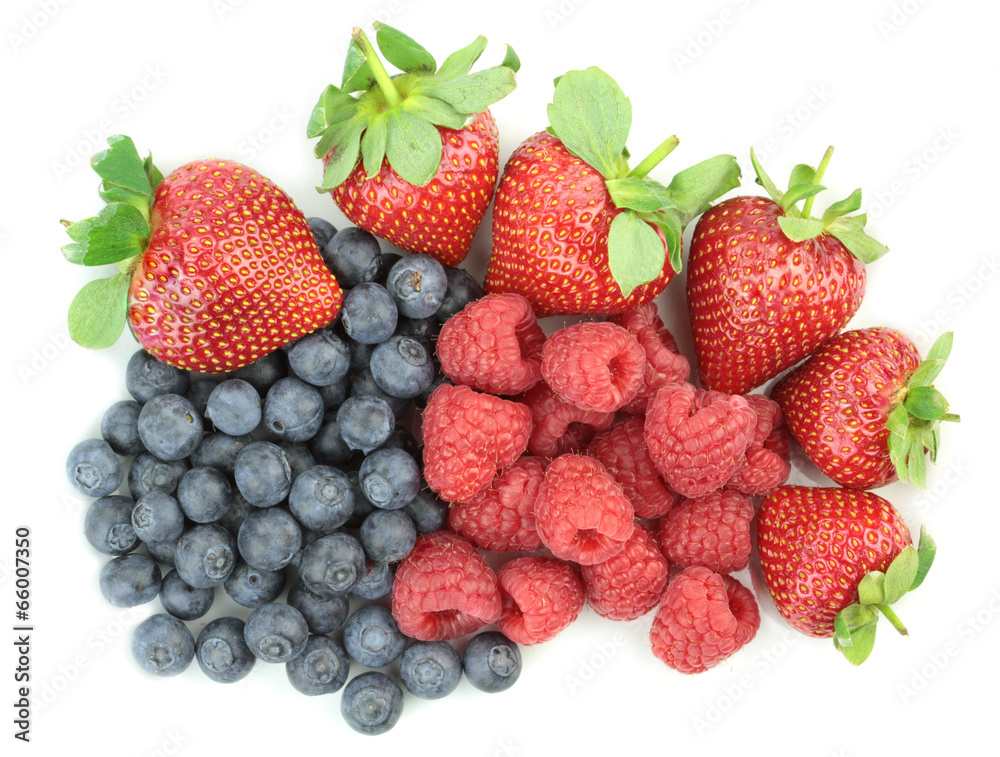 Fresh berries isolated on white background Fresh berries isolated on white background
