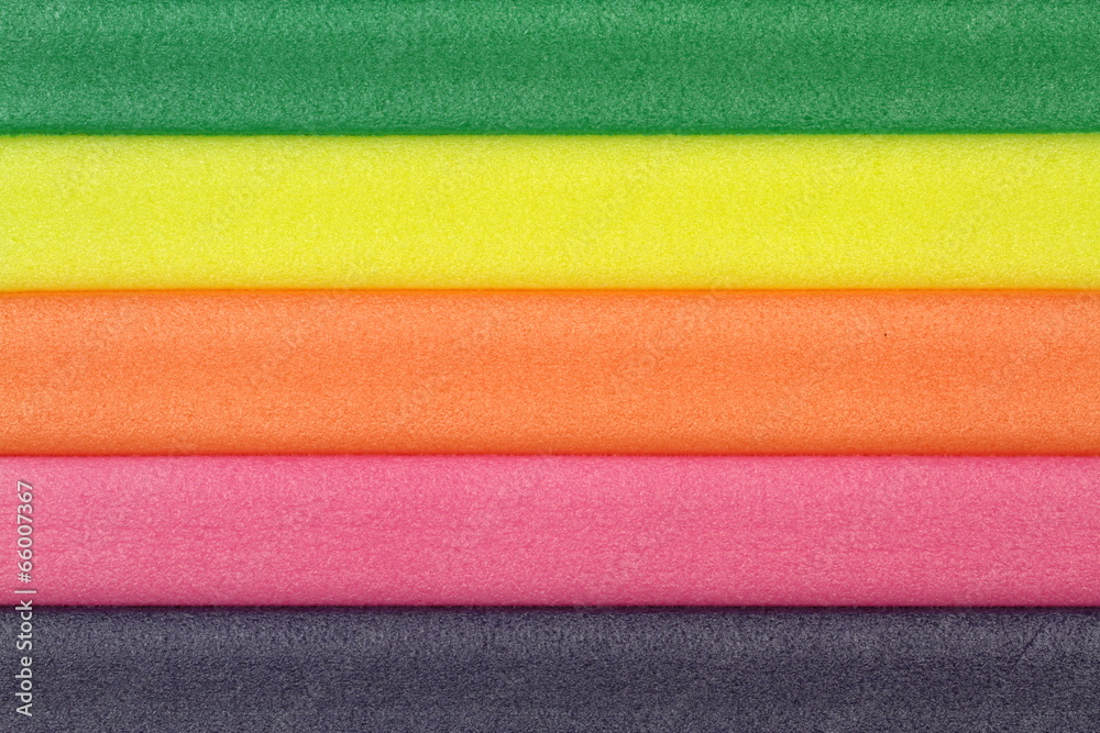 Colorful foam rubber