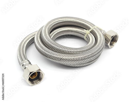 metal hose studio shoot with white background