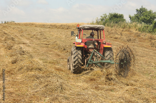 farming with old tractor