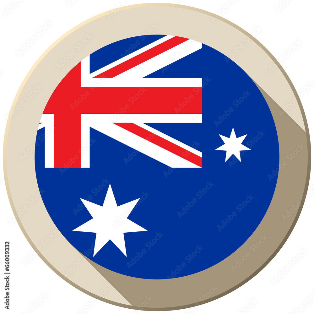Australia Flag Button Icon Modern Australia Flag Button Icon Modern