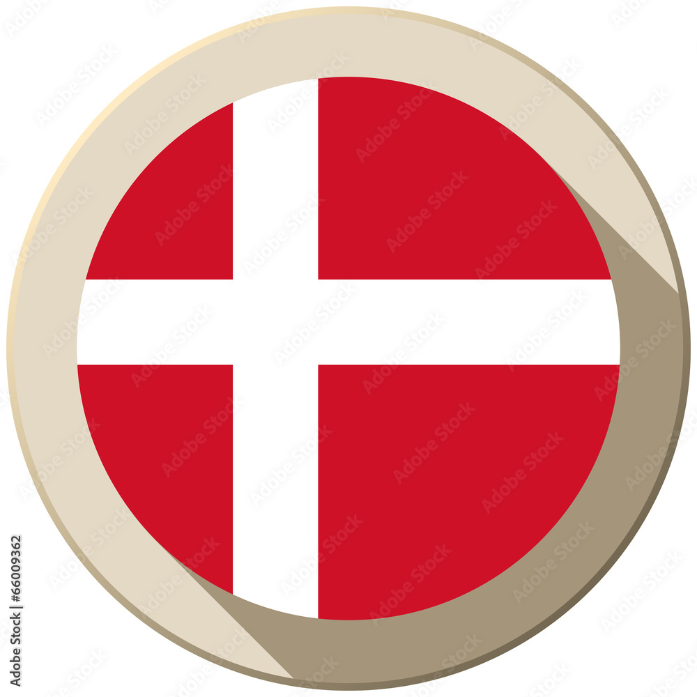 Denmark Flag Button Icon Modern Denmark Flag Button Icon Modern
