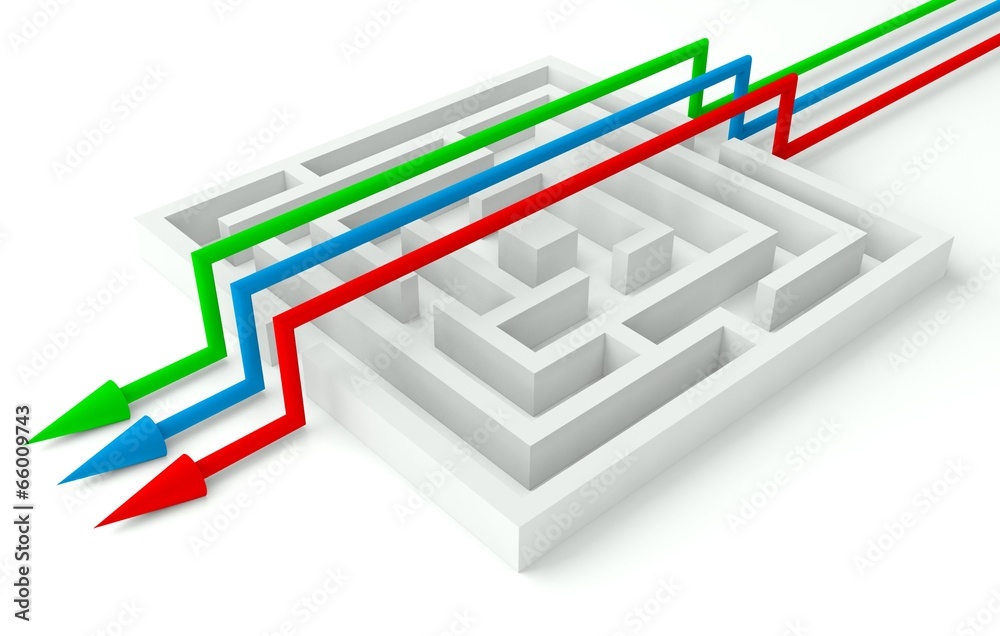 Arrows bypass maze concept of achieving objective Arrows bypass maze concept of achieving objective