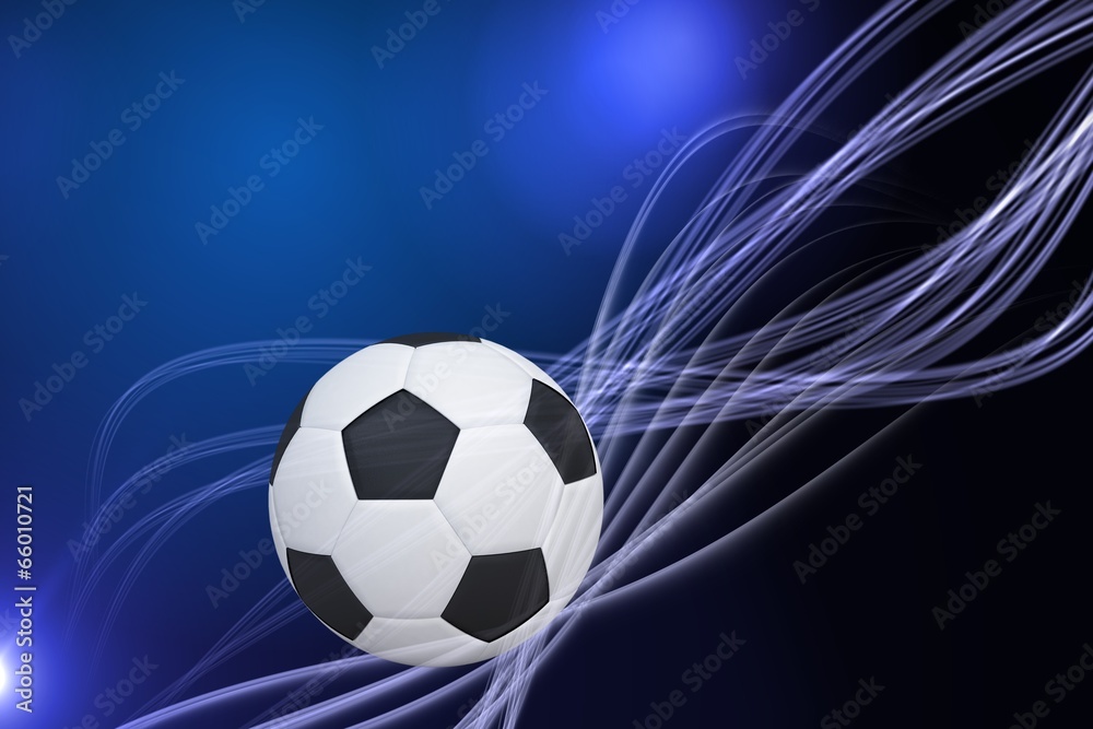 Naklejka premium Composite image of black and white football
