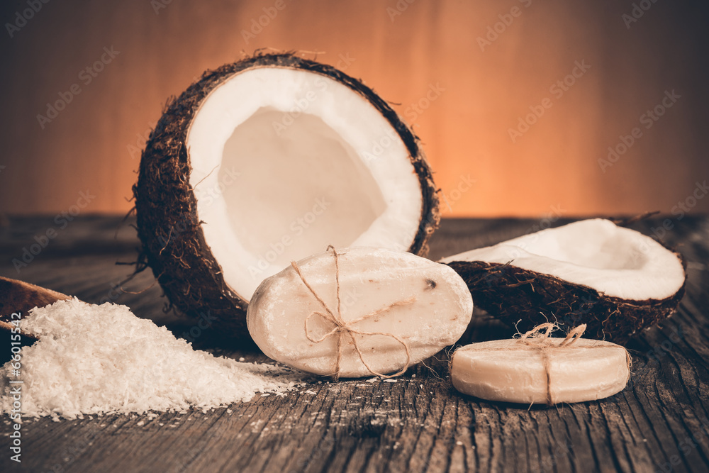 Natural soap from coconut Natural soap from coconut